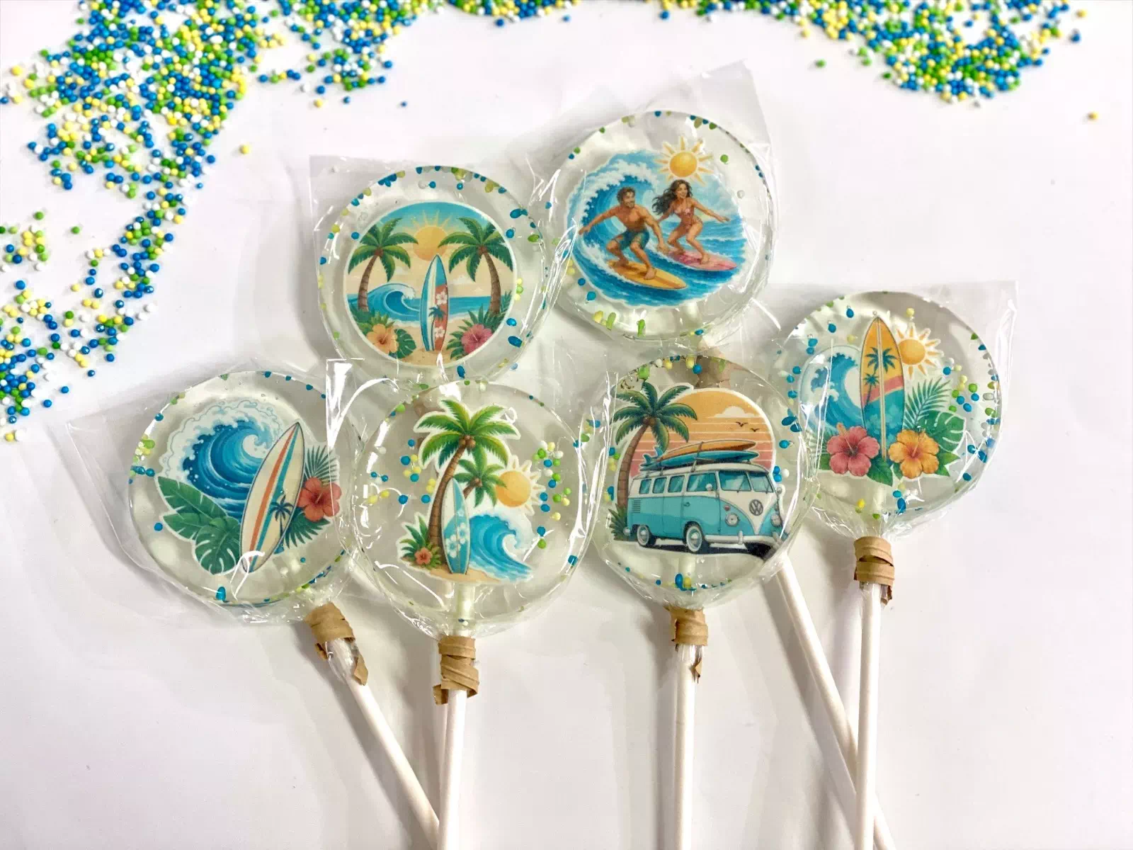 Piruletas personalizadas temática Surf - Imagen 7