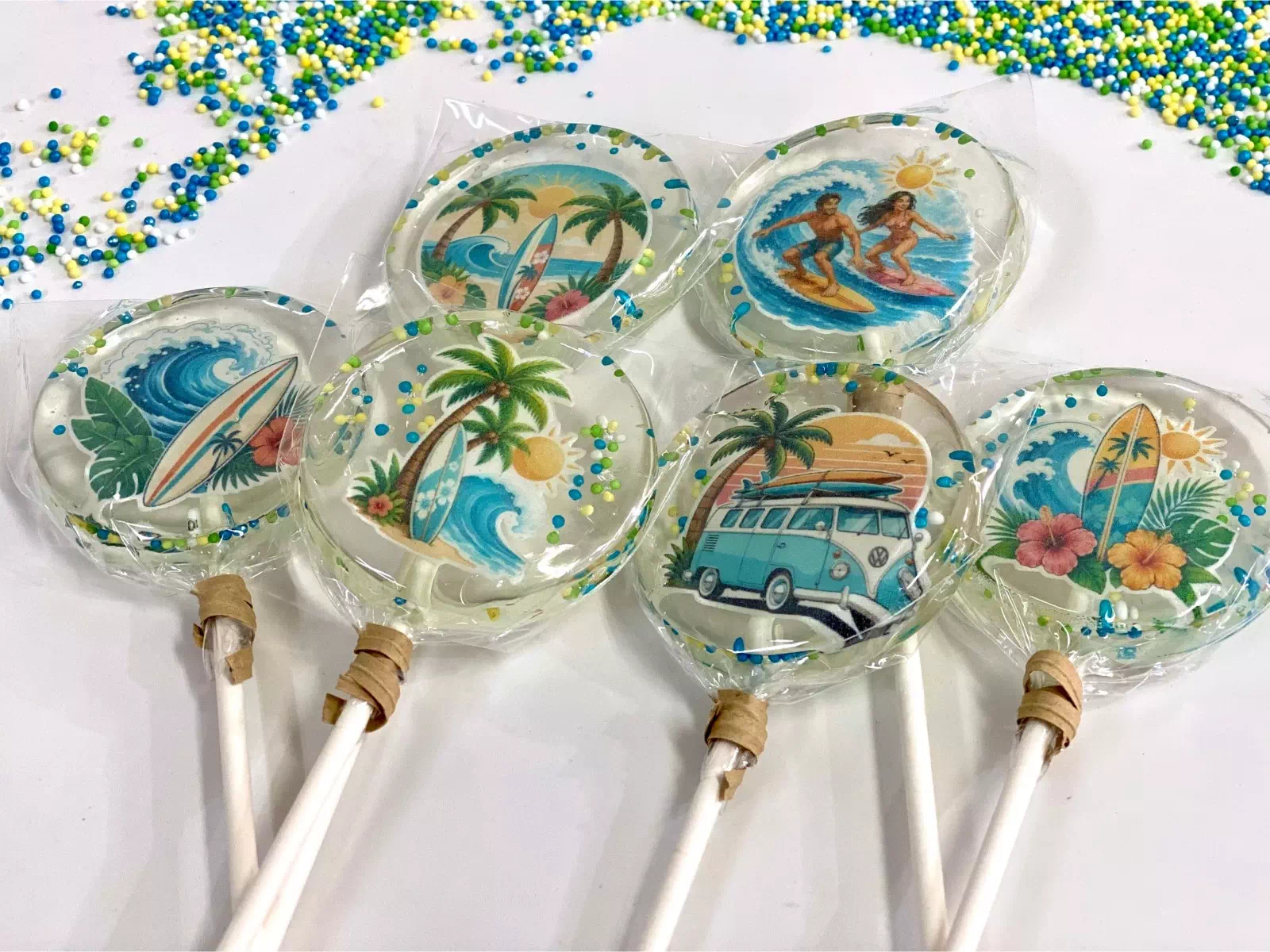 Piruletas personalizadas temática Surf - Imagen 8