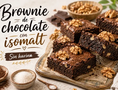Brownie de chocolate con isomalt: intenso, húmedo y muy chocolateado