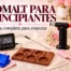Isomalt para principiantes: termómetro digital, guantes, molde de silicona para piruletas, soplete, espátula de silicona, palitos y piruletas de isomalt con flores